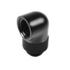 Barrow 90 Degree Angle Rotary Fitting Adapter G1/4 Thread Male to Female Matte Black - Cooling Systems