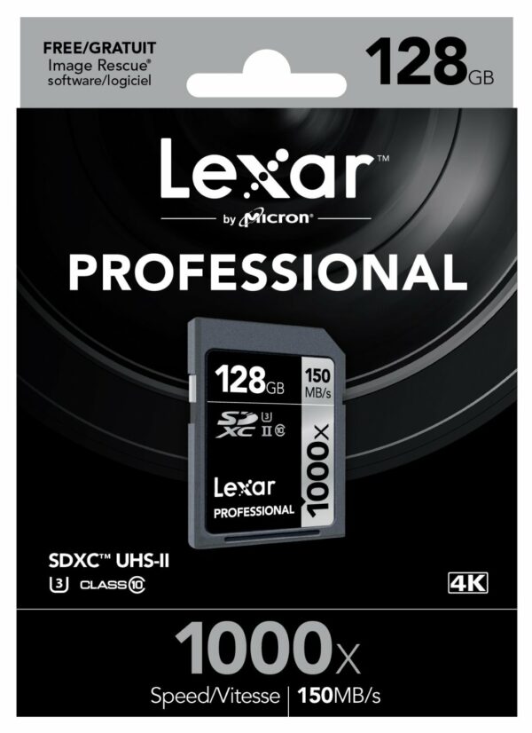 Lexar 128GB Professional 1000x UHS-II SDXC Memory Card - Gadget Accessories