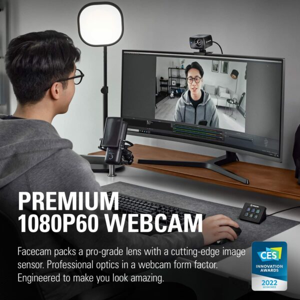 Elgato Facecam 1080p 60FPS Full HD Webcam - Computer Accessories