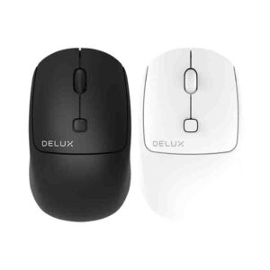 Delux M320GX Wireless Optical Mouse Black/White - Computer Accessories