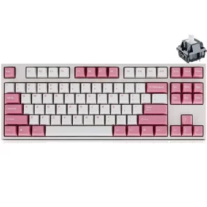 Leopold FC750R PD Light/Pink - Cherry Clear, PBT Double Shot Keycap, TKL Mechanical Keyboard - Computer Accessories