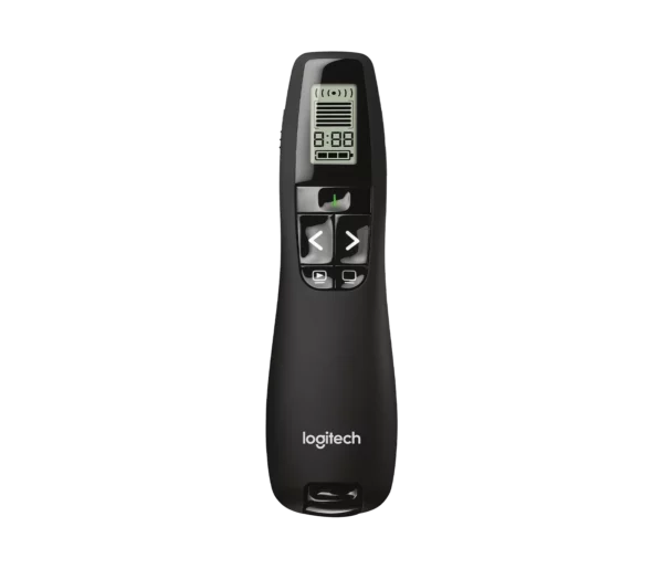 Logitech R800 Professional Presenter Wireless Presentation Clicker Remote with Green Laser Pointer and LCD Display - Computer Accessories