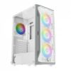 Xigmatek Oreo Arctic Front Mesh Case & Left Tempered Glass w 3x RGB Fan - Chassis
