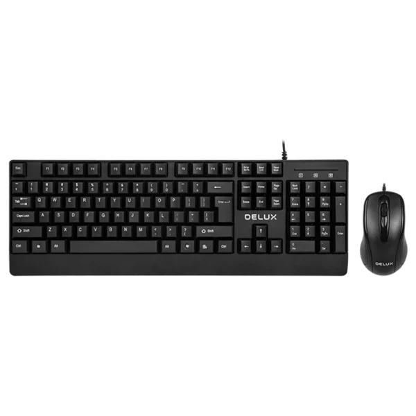 Delux K6006U+M332BU Keyboard and Mouse Combo - Computer Accessories
