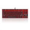 Redragon K552 KUMARA TKL Red LED Backlit Mechanical Gaming Keyboard - BTZ Flash Deals