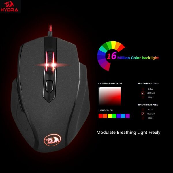Redragon M709 TIGER 10000 DPI Programmable Wired Computer Gaming Mouse - Computer Accessories