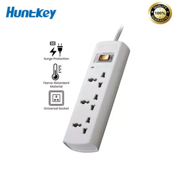 Huntkey SZM304 3 Socket Surge Protector Extension Cable - Power Sources