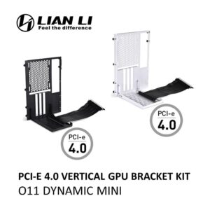 Lian Li O11DMINI-1 PCIE 4.0 Vertical GPU Bracket KIT  Black/White - Computer Accessories
