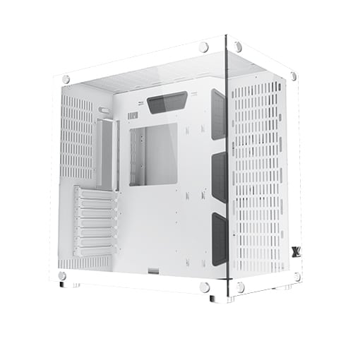 Xigmatek Aquarius Plus White Front & Side Tempered Seamless Design W 7 x RGB Fan Chassis - Chassis