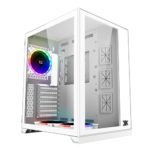 Xigmatek Aquarius S Artic White Front & Side Tempered w 3 White ARGB Fan Chassis