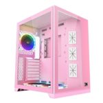 Xigmatek Aquarius S Queen Pink Front & Side Tempered w 3 White ARGB Fan Chassis