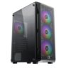 Xigmatek Gaming X Black Metal Front with Left Tempered Design 4RGB Fan W LED Switch - Chassis