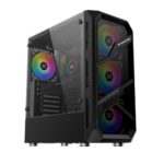 Xigmatek Lamiya Front & Left Tempered Glass 4 x 120mm RGB Fan Chassis