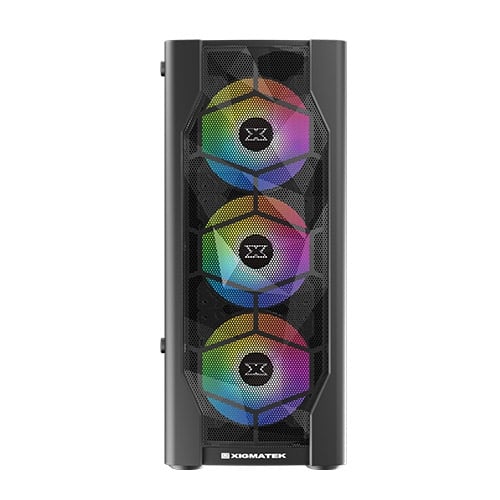 Xigmatek Medusa Front Mesh & Left Tempered Design 1 x RGB Fan Chassis - Chassis