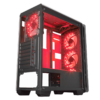 Xigmatek Astro Three Side Tempered Design 4x RED LED Fan Chassis - Chassis