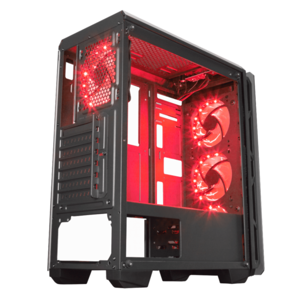 Xigmatek Astro Three Side Tempered Design 4x RED LED Fan Chassis - Chassis