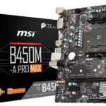 MSI B450M-A Pro Max AMD B450 AM4 Micro ATX Motherboard
