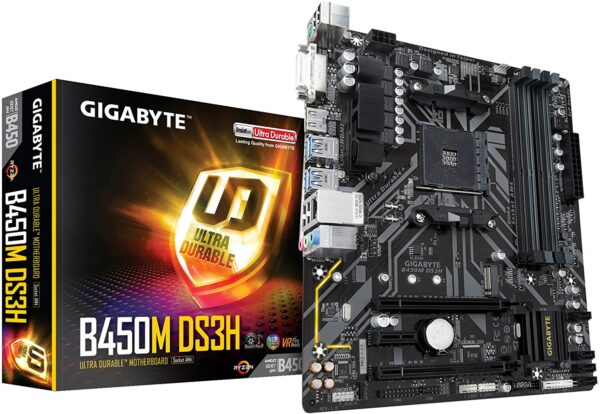 Gigabyte B450M DS3H V2 AMD AM4 Motherboard - AMD Motherboards