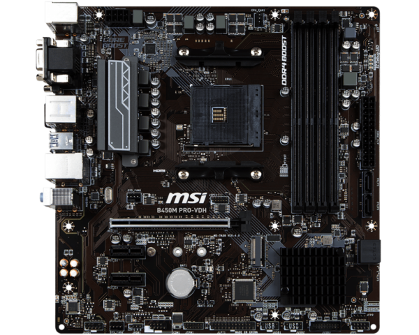 MSI B450M Pro VDH Max AMD AM4 Motherboard - AMD Motherboards