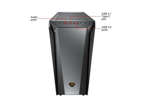 Cougar MX660 Iron RGB Dark Black Steel Mid-Tower Case - Chassis