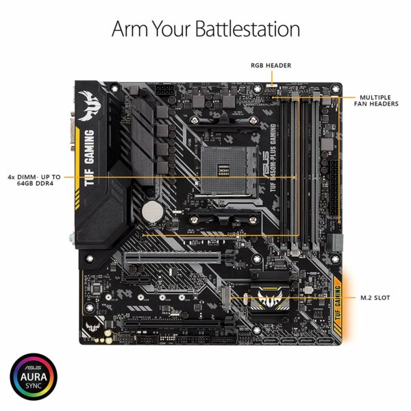 ASUS TUF B450M Plus Gaming Motherboard - AMD Motherboards