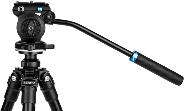 Benro S2PRO Flat Base Fluid Video Head - Camera and Gears