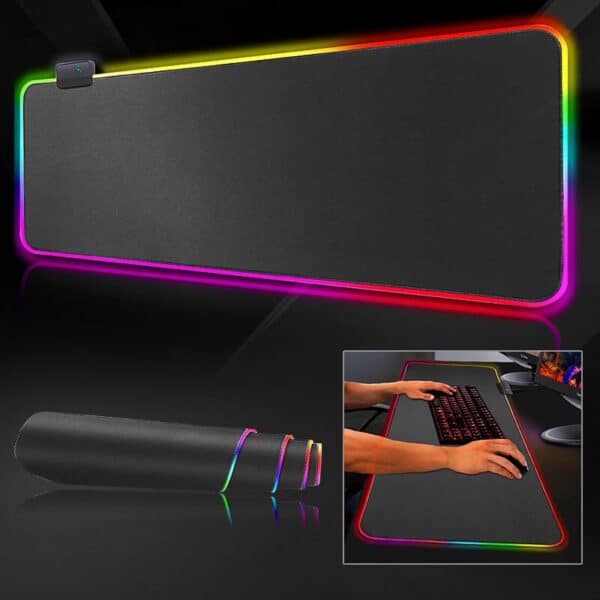 Jedel MP-02 RGB Gaming Mousepad 800*300MM USB (Extended) - Computer Accessories