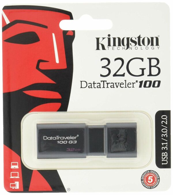 Kingston Digital 32GB 100 G3 USB 3.0 DataTraveler - Computer Accessories