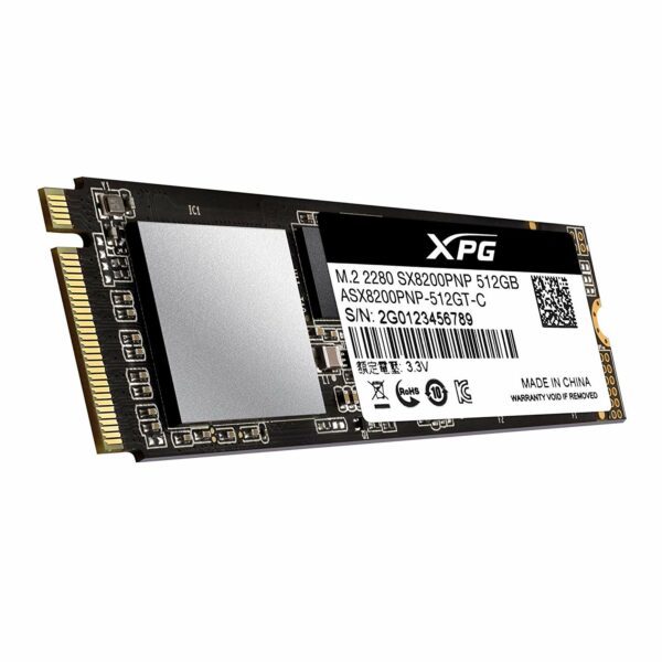 Adata XPG SX8200 Pro 512GB 3D NAND NVMe Gen3x4 PCIe M.2 2280 Solid State Drive - Solid State Drives