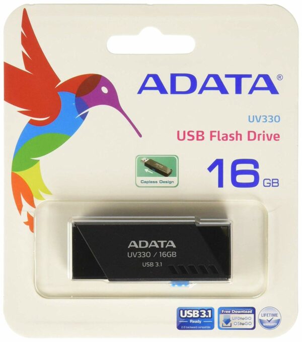 ADATA UV330 USB 3.1 16GB Capless Retractable Flash Drive - Computer Accessories