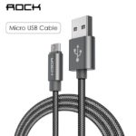 Rock Metal For Android High Speed Sync  1M Weave Micro USB Charging Data  Cable