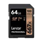 Lexar Professional 667X 64GB SDXC UHS-I/U3 Card LSD64GBNA667