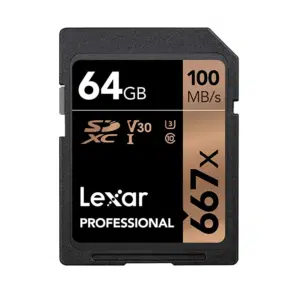 Lexar Professional 667X 64GB SDXC UHS-I/U3 Card LSD64GBNA667 - Gadget Accessories