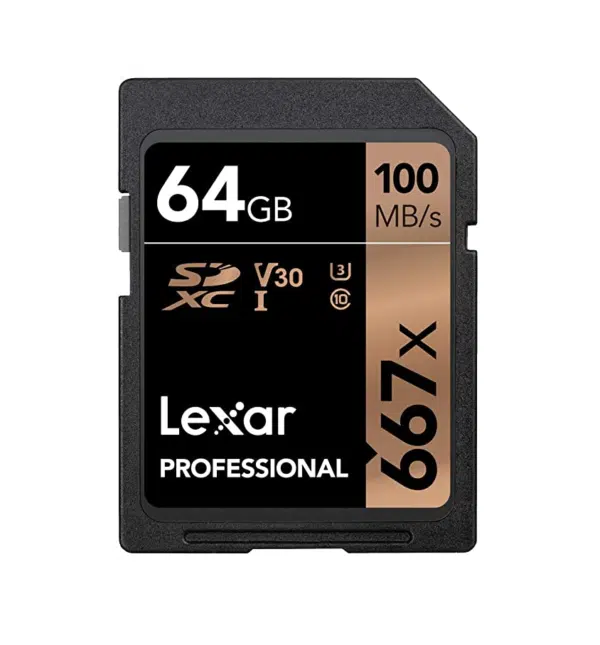 Lexar Professional 667X 64GB SDXC UHS-I/U3 Card LSD64GBNA667 - Gadget Accessories
