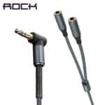 ROCK 3.5mm Stereo Audio Male to 2 Female Headset Mic Y Splitter Cable