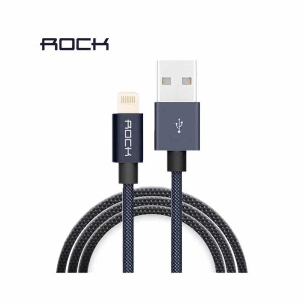 Rock® 3.3ft/1M Nylon Braided Tangle-Free Aluminum Casing 8-pin Lightning to USB Sync/Charger Cable - Cables/Adapter