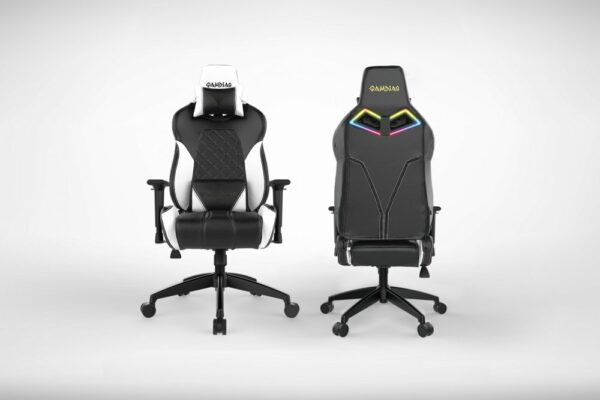Gamdias Achilles E1 L RGB Gaming Chair Black & White - Furnitures