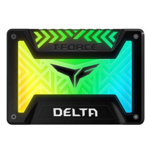 TEAMGROUP T-Force Delta RGB SSD 250GB 2.5" SATA III 3D NAND Internal Solid State Drive Black - Solid State Drives