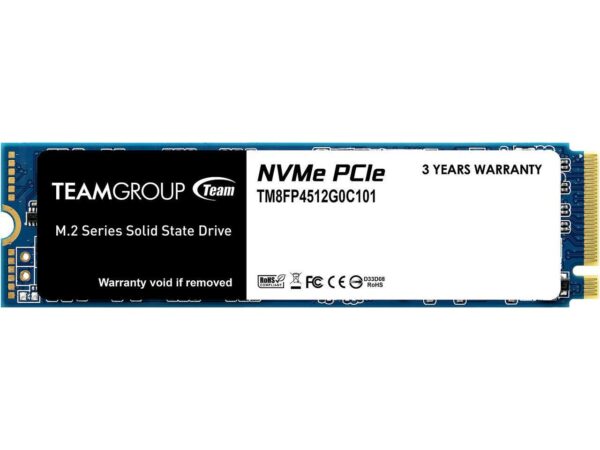 Team Group MP34 M.2 2280 512GB NVMe 3D NAND Solid State Drive SSD TM8FP4512G0C101 - Solid State Drives