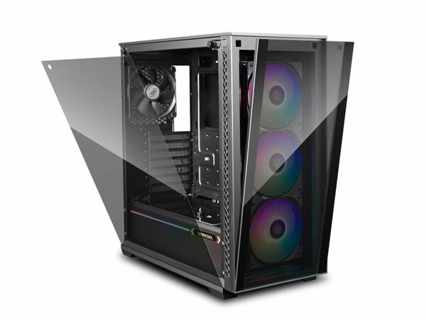 DEEPCOOL MATREXX 70 3F Case One Touch Release Front Panel Tempered Chassis DP-ATX-MATREXX70-BKG0P-3F - Chassis