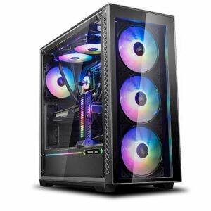 DEEPCOOL MATREXX 70 3F Case One Touch Release Front Panel Tempered Chassis DP-ATX-MATREXX70-BKG0P-3F - Chassis