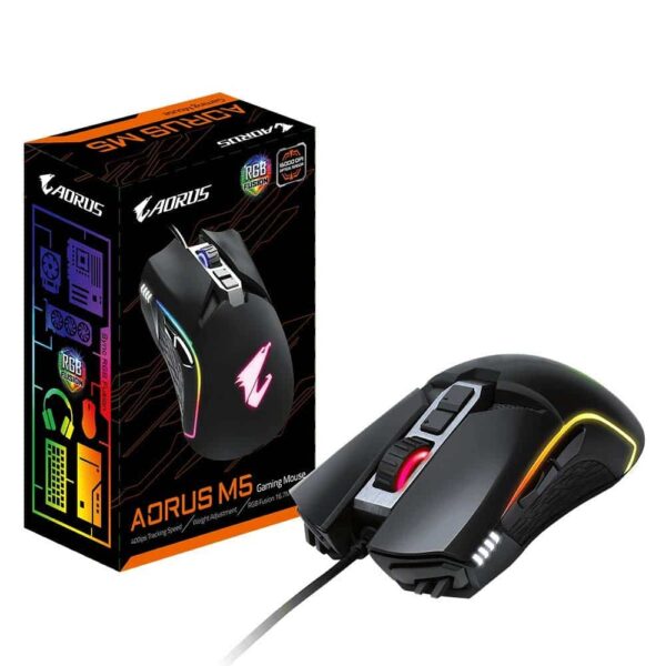 Gigabyte Aorus M5 RGB 16000 DPI Lighting Gaming Mouse - Computer Accessories