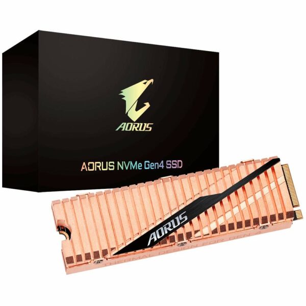 GIGABYTE AORUS NVMe Gen4 M.2 2TB SSD PCI-Express 4.0 Interface High Performance Gaming GP-ASM2NE6200TTTD - Solid State Drives