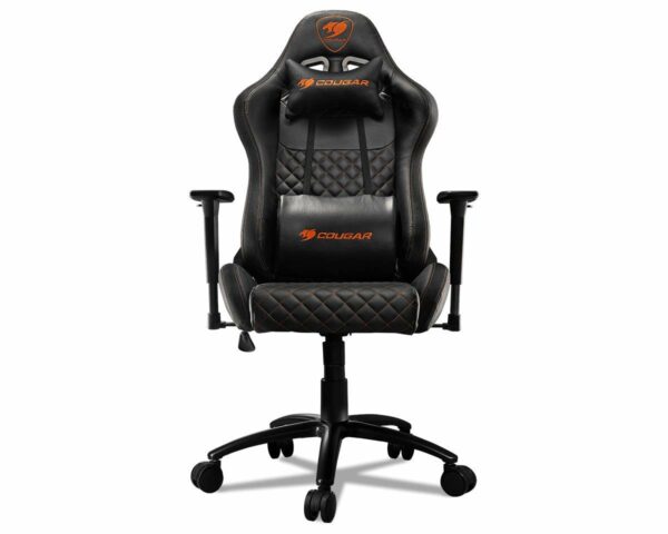 COUGAR Armor Pro Gaming Chair Steel Frame Breathable Premium PVC Leather and Micro Suede-Like Texture Black - Furnitures