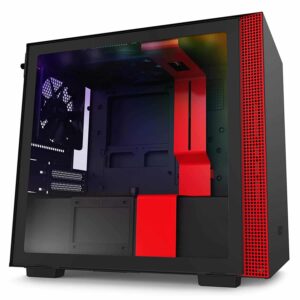 NZXT H210i Black/Red Mini-ITX PC Gaming Case CA-H210i-BR - Chassis