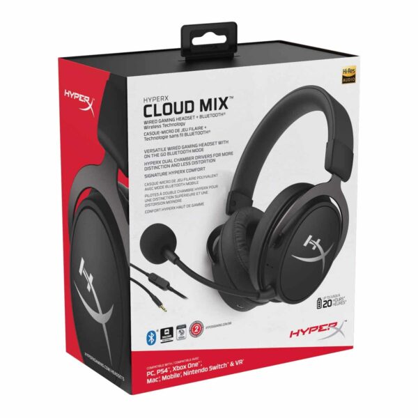 Kingston HyperX Cloud MIX Wired Gaming Headset + Bluetooth Blacked - Computer Accessories