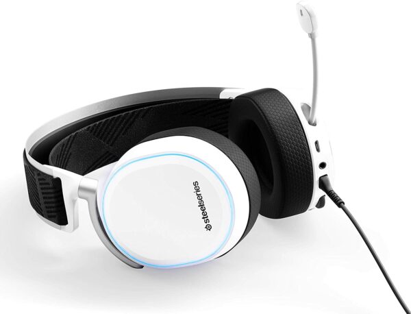 SteelSeries Arctis Pro + GameDAC Gaming Headset - Certified Hi-Res Audio System for PS4 and PC - White - Computer Accessories
