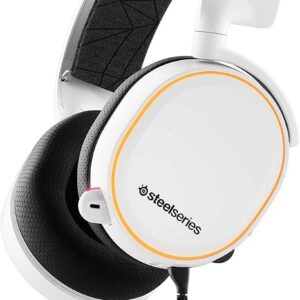 SteelSeries Arctis 5 - RGB Illuminated Gaming Headset with DTS Headphone:X v2.0 Surround - For PC and PlayStation 4 - White - Computer Accessories