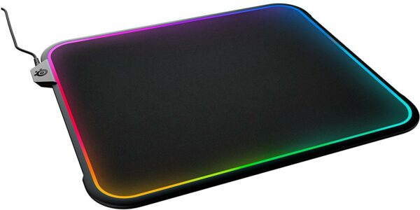 SteelSeries QcK Prism RGB Mousepad, Dual-Surface, 12-Zone Lighting with Gamesense - Computer Accessories
