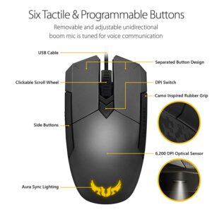 ASUS TUF Gaming M5 Optical USB RGB Gaming Mouse - Computer Accessories